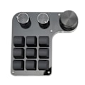 Miniatyrbillede 2 af 10: Mini Gaming Keypad 3 Knapper RGB Baggrundsbelyst Blå Kontakt Programmerbar 9 Tasters Keypad til Musik Kontor Medier