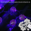 Miniatyrbillede 2 af 8: 2,5 m 20 LED Kugleformet Lysstreng til Soveværelse, Græs, Landskab, Have, Hjem, Ferie - Blå