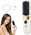 Portable - Ionic Heated Hair Straightener - 4 Adjustable Temperature Settings - with LED Display - Perfect for Daily Use While Traveling