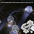 Miniatyrbillede 2 af 8: 2,5 m 20 LED Kugleformet Feelysslynge til Soveværelse, Græs, Landskab, Have, Hjem, Ferie, Varmt Hvidt