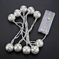 Miniatyrbillede 8 af 8: 1,2 m 10 LED Kugleformet Feelysslynge til Soveværelse, Græs, Landskab, Have, Hjem, Ferie - Blå