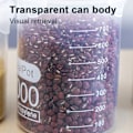 Miniatyrbild 5 av 5: Behållare för skafferiorganisation, 2-pack 1L lufttäta matförvaringsbehållare, spannmålsförvaringslåda, plastbehållare