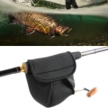 Miniatyrbillede 2 af 8: Bærbar Spinnestangsholder Beskyttende Blød Cover Elastisk Med Krog & Loop Fiskegrej Sort (M)
