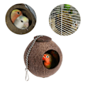 Miniatyrbillede 4 af 6: 1 stk Naturlig Kokosnøddeskal Fuglerede Pet Fuglefoder Legetøj med 6 cm Hul