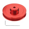 Synkronhjul 80T 5mm GT2 Tandremsskive Legeret Stål til 3D-printer CNC-drejebænk Rød