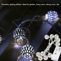 Miniatyrbillede 2 af 8: 1,2 m 10 LED Kugle Fairy String Lys til Soveværelse Græslandskab Have Hjem Ferie Koldhvid