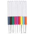 Miniatyrbild 5 av 5: 9 pcs ABS Crochet Hooks Kit 2-Color Plastic Handle DIY Hand Knitting Accessories