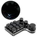 Miniatyrbillede 10 af 10: Mini Gaming Keypad 3 Knapper RGB Baggrundsbelyst Blå Kontakt Programmerbar 9 Tasters Keypad til Musik Kontor Medier