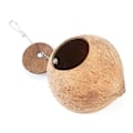 Miniatyrbillede 2 af 6: 1 stk Naturlig Kokosnøddeskal Fuglerede Pet Fuglefoder Legetøj med 6 cm Hul