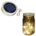 Miniatyrbild 3 av 8: Solcellsburk lock String Lights LED Vattentät Fairy Jar Lids Lights för uteplats trädgård bröllop