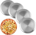 Pizzabrettsett - 5 deler - 30cm - Rund - Rustfritt stål - Ovnssikker - Baking - Servering - Tåler oppvaskmaskin