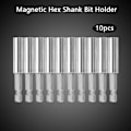 Pikkukuva 1 / 8: 10 kpl 60 mm magneettisia pikavapautus 1/4\" kuusiokolovarsia ruuvimeisseliporanteräpidikkeitä