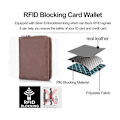 Miniatyrbillede 4 af 6: Læder Kreditkort Holder Etui RFID Kort Tegnebog Rejse Pas Tegnebog