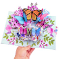 Miniatyrbild 7 av 10: Unikt 3D Pop Up-kort - Fjärilar i naturen & Fjärilsblommönster för fru, flickvän, mamma, mormor - Till födelsedag, årsdag, mors dag
