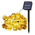 Miniatyrbillede 5 af 5: LED 1,8 cm Boblekugle Solcellelysstreng Vandafvisende Højtemperaturbestandig til Hjemmedekor Varmt Hvidt 22 Meter 200 Lys 8 Funktioner