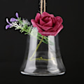 Miniatyrbild 5 av 8: Hängande blomvas i glas, klockformad hydroponisk växtkruka för suckulenter, heminredning