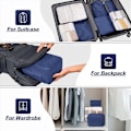 Miniatyrbild 5 av 6: Packningskuber 7 Set Reskuber för Resväskor Lättvikts Bagage Packning Orginzers