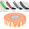 Pikkukuva 5 / 8: 2,5 cm x 25 m Hockey-suojateippi Urheilu Badminton-mailapehmusteet Hockeymailan teipit Oranssit Zebrat
