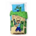 Sängkläder för barn Minecraft Sandslott 140×200 cm, 70×90 cm