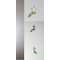 Pikkukuva 1 / 4: Hängdekorationer i glas, kulörta blommor. 1,7 m x 8 stycken