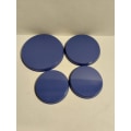 Miniatyrbillede 3 af 4: Komfurdæksel (4 dele x 2) kornblå blanke flagestrøede overflader Blue