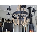 Pikkukuva 8 / 8: Exciting ceiling lamp made of steel and rope in marine model