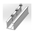 Miniatyrbild 2 av 3: Mini 8# U-skena (fäste i toppen av plåt) 4pack