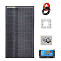 Miniatyrbild 1 av 5: Solcellspaket 100 W Monocrystalline för båt & husbil, komplett  kit