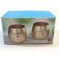 Miniatyrbild 4 av 6: Vackra ljuslyktor i glas med gulddouble  ( 10 SET X 2 = 20 st)