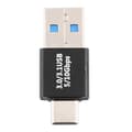 Pikkukuva 4 / 4: Type-C / USB-C Uros - USB 3.0 Uros Alumiiniseosadapteri (Musta)