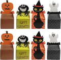 24 Halloween gaveæsker med hekse- og græskardesign til festlige godbidder