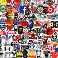 100 st Mode Graffiti Stickers Vattentäta Laptop Bagage Skate multicolor