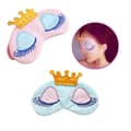 2-pack Söta Flickors Rese Prinsesskrona Sovmask Ögonskugga Blindfäll Knäppskydd Ögonmask