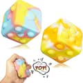 2026 nya stressbollar Pop Fidget Toy, 2 st kub Pop Fidget bollar Push Bubbles Sensoriska bollar för barn vuxna Dekomprimera Pop Ball Ångest Stress