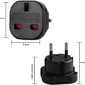 Miniatyrbillede 2 af 5: Business-Plus Rejseadapter Engelsk Stik til Frankrig Sæt med 2 - Type G til Type C - Fransk Firma