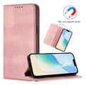 Miniatyrbillede 5 af 5: Til Samsung Galaxy S23 Wallet Case Vintage Tekstur RFID Læder Telefon Cover (Pink)