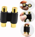 Miniatyrbild 5 av 5: (2-pack) RCA-kontakter till RCA-uttag Koppling, hona till hona adapterkabel