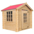 Miniatyrbillede 1 af 6: Børnehus i træ TIMBELA - 113x111 cm - Tykkelse 13 mm - Fyr / gran - M570R-1 Snape