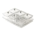 Miniatyrbilde 1 av 3: Tørket Fruktfat Oppdelt Serveringsbrett for Stue Spisestue Snacks hvit 2 rom hvit 6 ruter white 6 grids optional