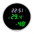 Miniatyrbilde 1 av 4: Temperatur- og fuktighetssensor, Tuya WiFi-termometer hygrometer LED-speilskjerm App-timing, sanntidsovervåking og -innspilling