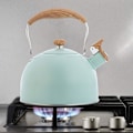 Miniatyrbillede 5 af 5: Visslande Vattenkokare, 2,5L Visslande Vattenkokare, Gasspis Induktionskokare Rostfritt Stål Vattenkokare Light green