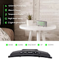Miniatyrbild 4 av 10: Digital Klocka Stor Display Multifunktionell LED Elektrisk Väckarklocka Spegelyta För Hem Sovrum Green