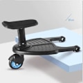 Miniatyrbild 1 av 4: ®RisingFF Universal Sittbräda för Barnvagn, Mini Buggy Board 360° Hjul Fällbar Barnvagn Pedalbräda (Blå)