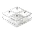 Miniatyrbilde 1 av 5: Tørket Fruktfat Oppdelt Serveringsbrett for Stue Spisestue Snacks hvit 2 rom white 4 rom white 4 grids optional