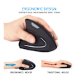 Miniatyrbilde 2 av 5: 2,4G Trådløs Ergonomisk Vertikal Mus for Venstrehånd Sort