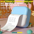 Miniatyrbillede 3 af 5: Bærbar Mini Lommeprinter Notat Foto Etiket Memo Udskrivning Bluetooth Trådløs Blækfri Termisk Printer 200dpi Blå