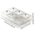 Miniatyrbilde 2 av 3: Tørket Fruktfat Oppdelt Serveringsbrett for Stue Spisestue Snacks hvit 2 rom hvit 6 ruter white 6 grids optional