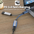 Pikkukuva 2 / 5: USB-C uros - USB-A naaras + USB-C PD -latausportti ja OTG-sovitin USB 2.0