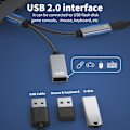 Pikkukuva 3 / 5: USB-C uros - USB-A naaras + USB-C PD -latausportti ja OTG-sovitin USB 2.0