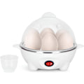 Miniatyrbild 5 av 5: Egg Cooker och Äggkokare 7 Ägg Kapacitet 3-i-1 Elektrisk Kokt Ägg, Grönsakskokare, Pocherare, Äggröra, Omelettmaskin med Automatisk Avstängning (Vit)